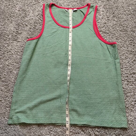 Mr Turk By Trina Turk Mens Tank Top Summer Green Red Size Small - Picture 5 of 6